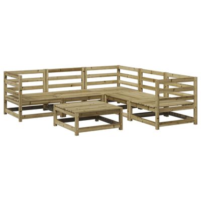 vidaXL Set canapea de grădină, 6 piese, lemn de pin tratat