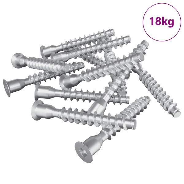 vidaXL Șuruburi confirmat 2500 pcs Argintiu Metal