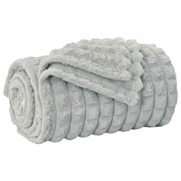 vidaXL Pătura de aruncat Gri 270 x 240 cm Molton
