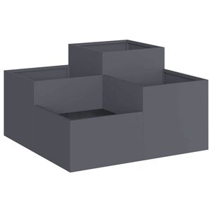 vidaXL Vază pentru Grădină Antracit 80 x 80 x 48 cm Oțel