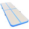 vidaXL Saltea gimnastică gonflabilă cu pompă albastru 400x100x10cm PVC