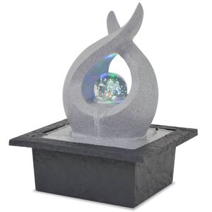 vidaXL F&acirc;nt&acirc;nă de interior cu iluminare LED, polirășină