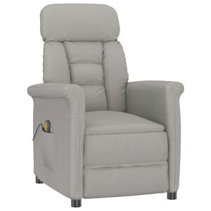 vidaXL Scaun de masaj Gri deschis 96.5 x 70.5 x 95 cm Fibră micro
