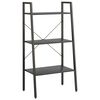 vidaXL Raft de sine stătător cu 3 niveluri, negru, 56x35x108 cm