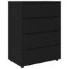 vidaXL Dulapuri de depozitare 80 x 48 x 105 cm Lemn prelucrat Negru