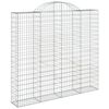 vidaXL Coșuri gabion arcuite 3 buc, 200x30x180/200cm, fier galvanizat