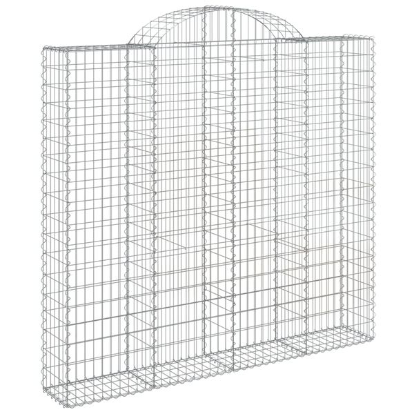 vidaXL Coșuri gabion arcuite 3 buc, 200x30x180/200cm, fier galvanizat