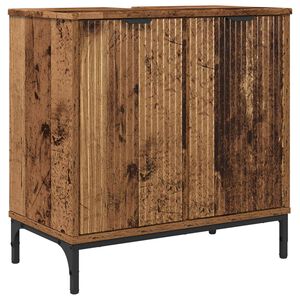 vidaXL Dulap pentru Chiuveta de Baie Lemn Vechi 60,5 x 33,5 x 61 cm