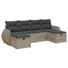 vidaXL Set canapele de grădină cu perne, 6 piese gri deschis poliratan