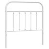 vidaXL Tăblie de pat de schimb metalică, alb, 90 cm