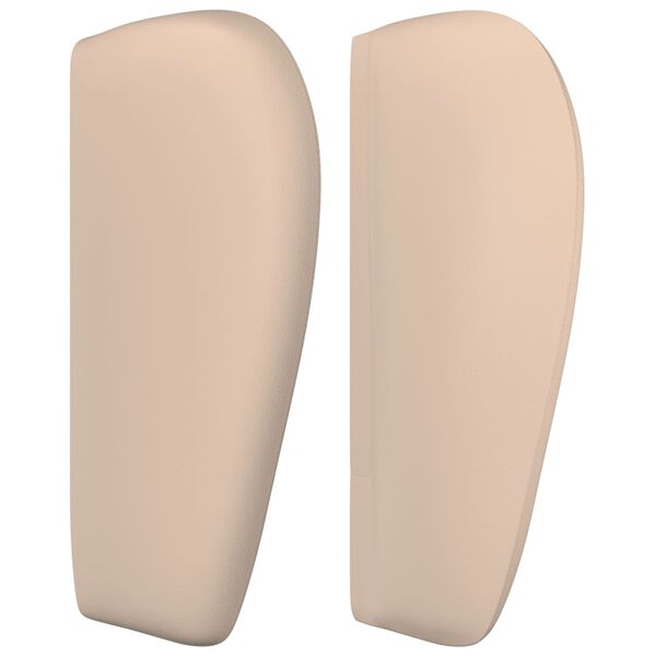 vidaXL Tăblie pat cu aripioare cappuccino 163x23x78/88cm piele eco