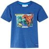 vidaXL Tricou pentru copii, albastru &icirc;nchis melange, 116