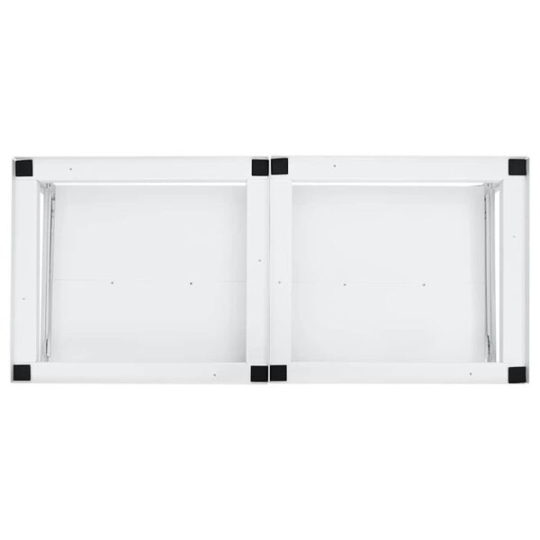 vidaXL Suport dublu mașină de spălat cu rafturi retractabile, alb