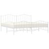 vidaXL Cadru pat metalic cu tăblie de cap/picioare&nbsp;, alb, 193x203 cm