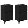 vidaXL Dulap de noapte 2 buc. Stejar Negru 40 x 35 x 70 cm