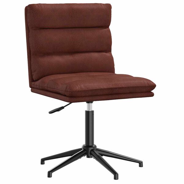 vidaXL Scaun de sufragerie din piele artificială maro strălucitor