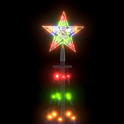 vidaXL Brad de Crăciun conic, 84 LED-uri, colorate, 50x150 cm