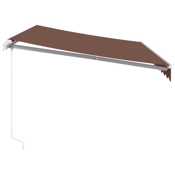 vidaXL Copertină retractabilă manual, maro, 350x250 cm