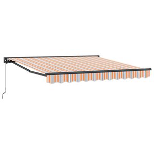 vidaXL Cortina Retractabilă Manual Albastru și portocaliu 300 x 250 cm
