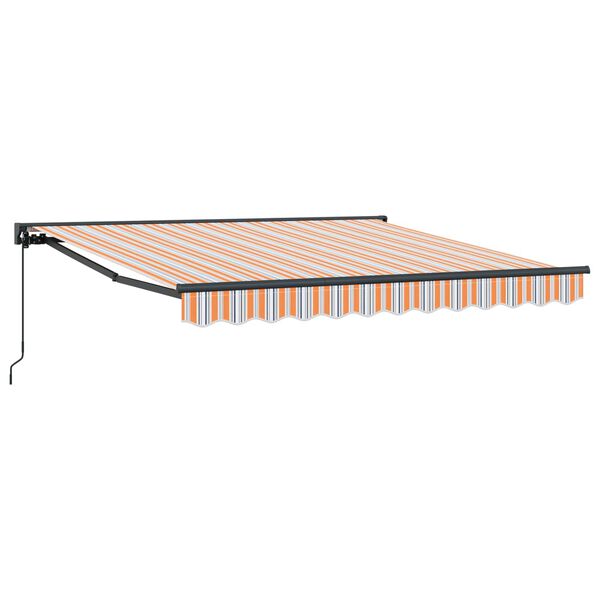 vidaXL Cortina Retractabilă Manual Albastru și portocaliu 300 x 250 cm
