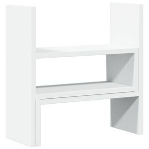 vidaXL Organizator birou, alb, 40x17x41 cm, lemn prelucrat