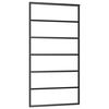 vidaXL Ușă glisantă, negru, 102x205 cm, sticlă ESG și aluminiu