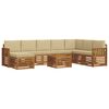 vidaXL Set de canapele de exterior 9 buc. Natural și Bej