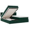 vidaXL Cadru de pat otoman cu saltele, catifea verde închis 180x200cm