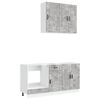 vidaXL Unitate de bucătărie PORTO 5 pcs Gri Beton Lemn prelucrat