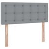 vidaXL Pat cu saltea și LED cu led Gri deschis 120 x 190 cm țesătură