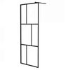 vidaXL Paravan de duș walk-in, negru, 80x195 cm, sticlă securizată