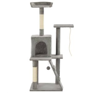 vidaXL Ansamblu pisici, st&acirc;lpi cu funie de sisal, 120 cm, gri