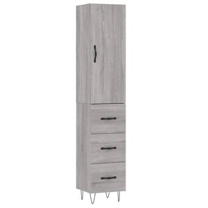 vidaXL Dulap &icirc;nalt, gri sonoma, 34,5x34x180 cm, lemn prelucrat