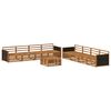 vidaXL Set de canapele de exterior 9 buc. natural Lemn masiv de acacia