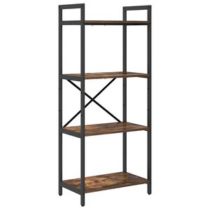 vidaXL Raft pentru cărți 4 niveluri 56 x 34 x 133,5 cm Lemn prelucrat