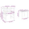 vidaXL Set de Mobilier cu pernă 3 pcs natural Lemn Solid de Acacia