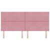 vidaXL Tăblie cap cu headboard Roz 200 cm Catifea