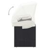 vidaXL Canapea de grădină cu copertină, negru, poliratan