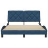 vidaXL Cadru de pat cu LED fără saltea Albastru 140x190 cm Material
