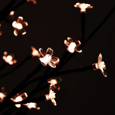 vidaXL Copac cu flori de cireș cu LED, 368 LED-uri alb calde, 300 cm