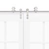 vidaXL Set piese pentru ușă glisantă, argintiu, 200 cm oțel inoxidabil
