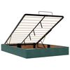 vidaXL Cadru de pat cu saltea Verde &icirc;nchis 140 x 190 cm Catifea