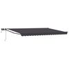 vidaXL Marchiză retractabilă manuală cu led-uri Antracit 4,5 &times; 3 m