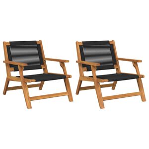 vidaXL Mobilier de grădină 2 pcs Negru 78 x 67 x 73cm