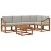 vidaXL Set de canapele de exterior 6 buc. Gri natural și deschis