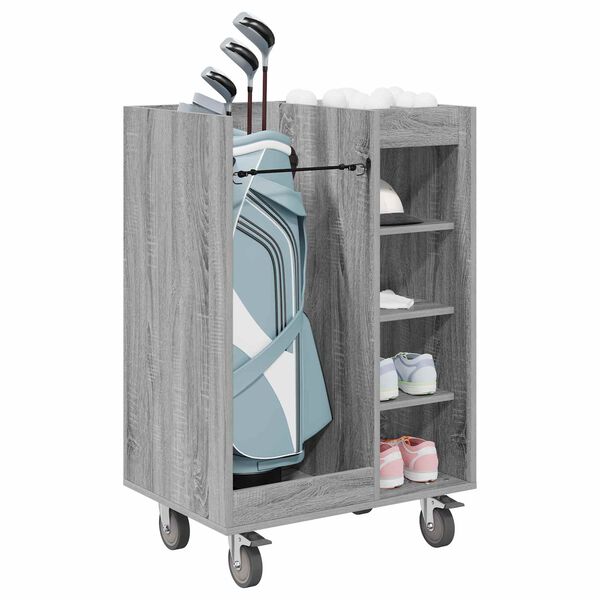 vidaXL Dulap Golf cu roata Simplu Gri Sonoma 65 x 45 x 98 cm