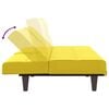 vidaXL Canapea extensibilă cu suporturi de pahar, galben, textil