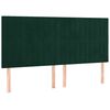 vidaXL Pat box spring cu saltea, verde &icirc;nchis, 200x200 cm, catifea