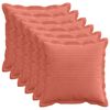 vidaXL Husă pentru pernă 6 buc. HOUTEN Roșu portocalie 30 x 30 cm cord
