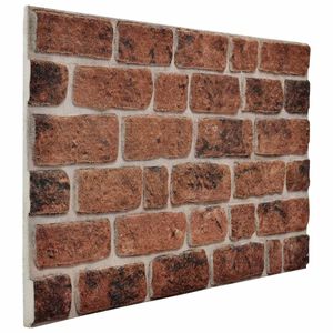 vidaXL Panouri de perete 10 buc. 100 x 50 cm Cărămiziu Maro Spumă EPS